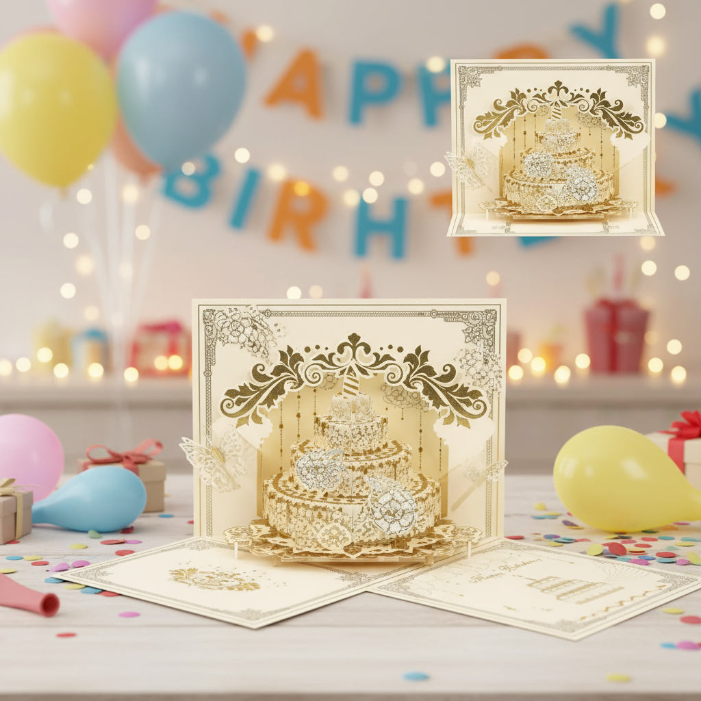 Brehn | Illuminierte Pop-Up-Geburtstagsgeschenkkarte