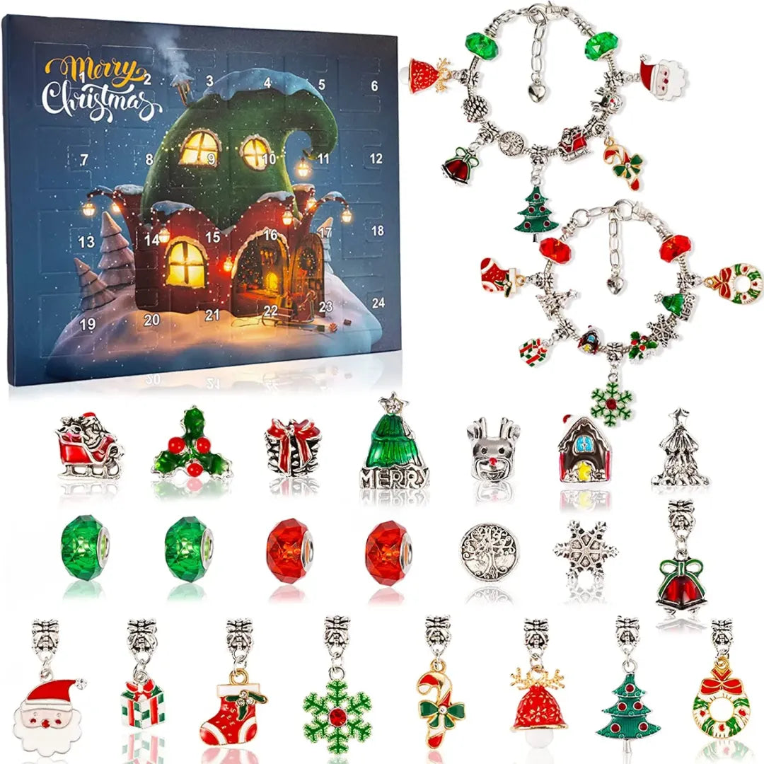 DIY Weihnachts-Adventskalender Armbänder Set
