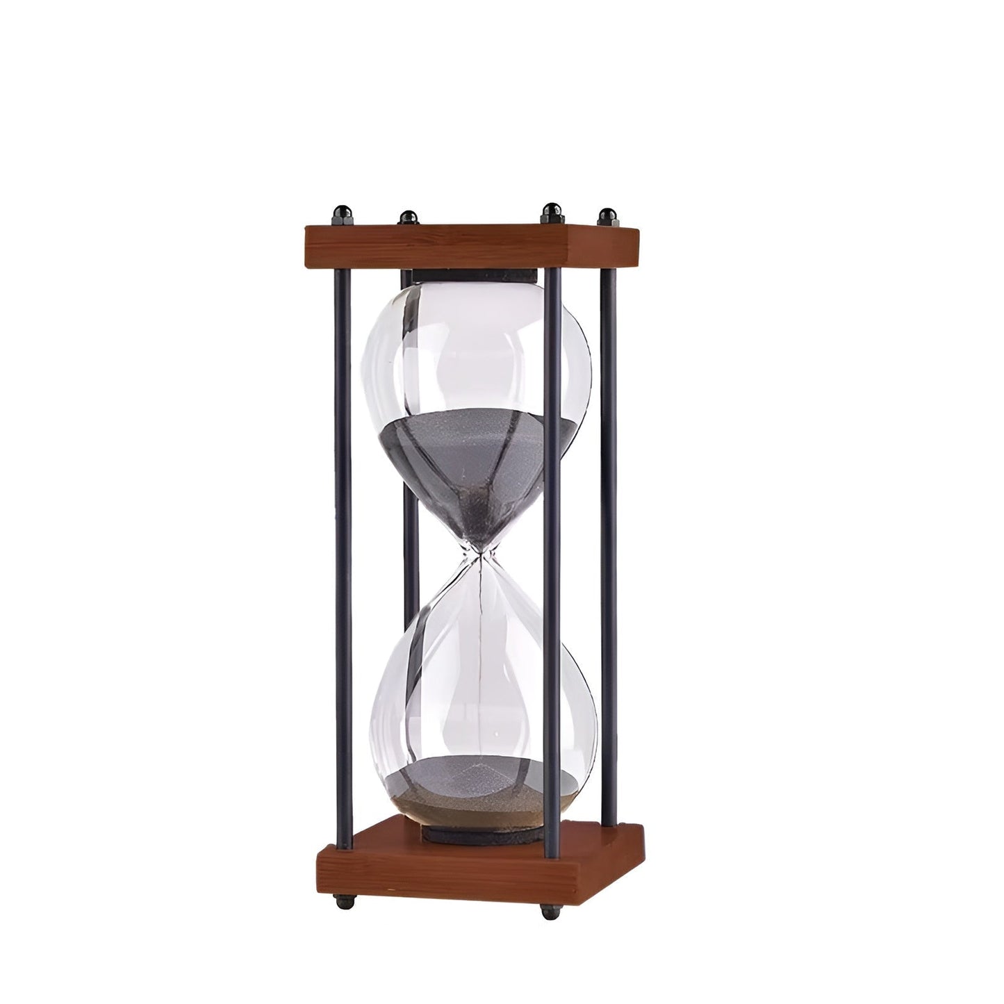 Kostenlose 60-Minuten-Sanduhr – Kreatives, dekoratives Retro-Design in Brehnack | Metallrahmen mit kratzfestem Boden