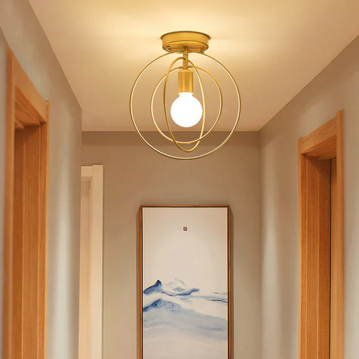 Brehn | Moderne ringförmige Deckenlampe Gold