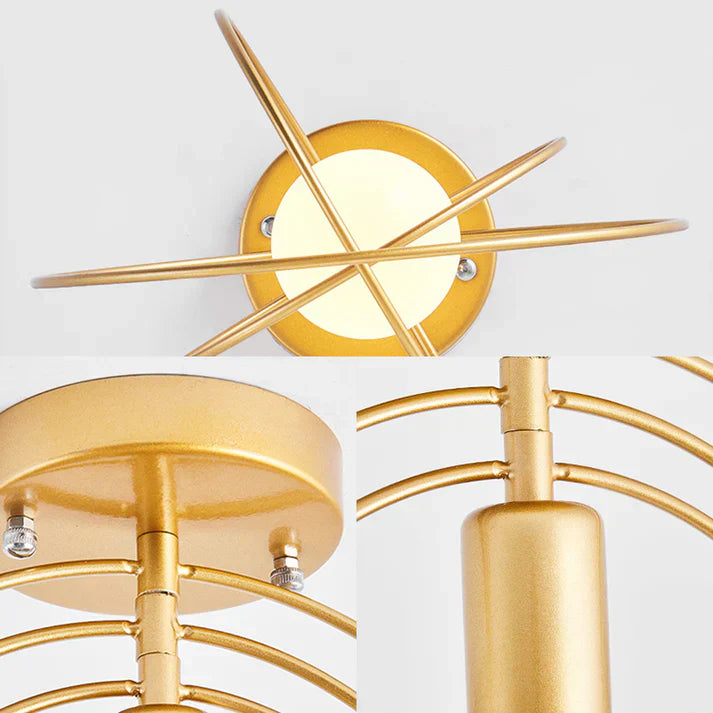 Brehn | Moderne ringförmige Deckenlampe Gold