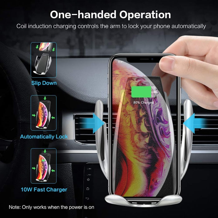 Drahtloses automatisches mobiles Ladegerät und Halterung für das Auto | Brehn