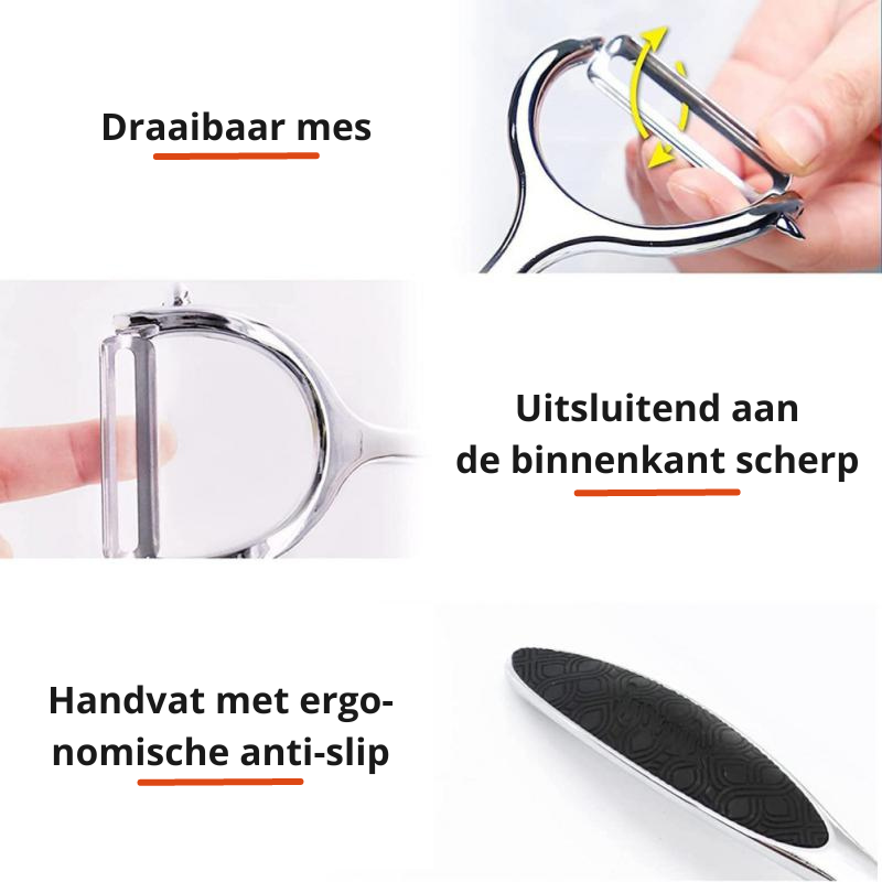 Brehn | SwiftPeel Edelstahl-Schäler | Mühelos und genau Ihr Gemüse schälen!