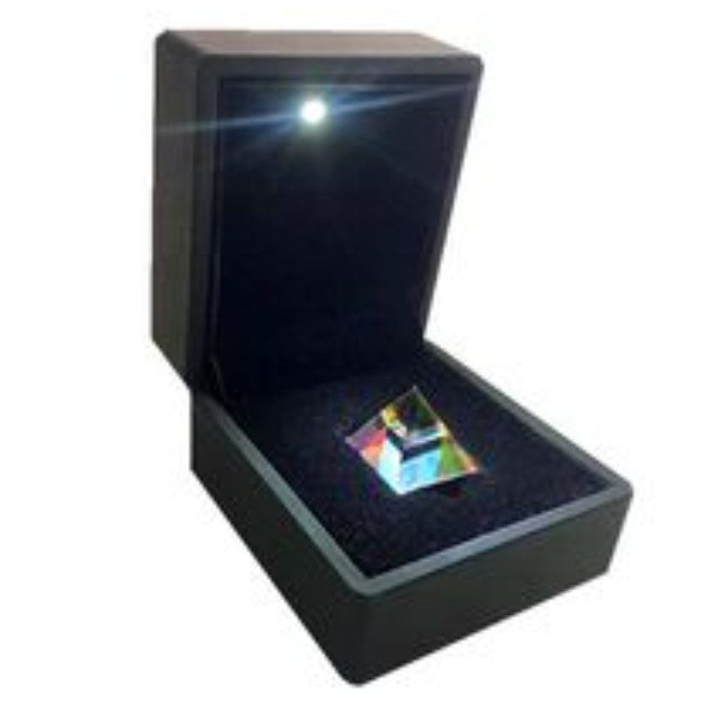 Brehn | Kristallprisma mit LED-Geschenkbox, zum Unterrichten, Spielen, Fotografieren