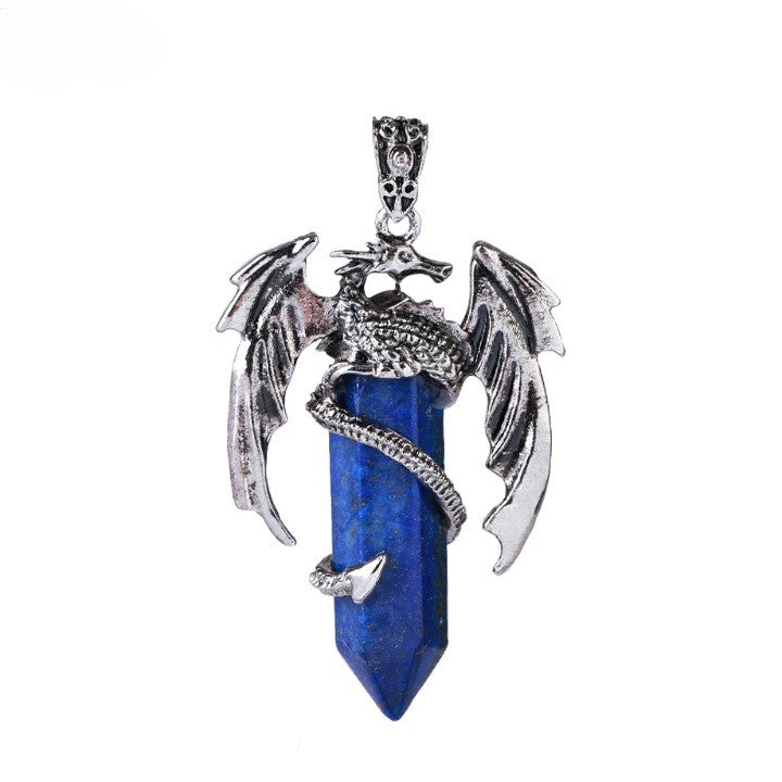 Brehn | Bohemian Stil Natürlicher Mystischer Edelstein Drachenanhänger