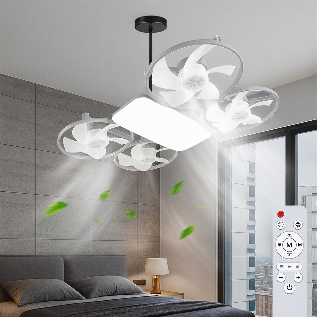 Brehn | Sommer Cool Multi-Propeller Moderner LED Deckenventilator