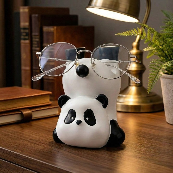 Auf dem Kopf stehender Panda Brillenhalter