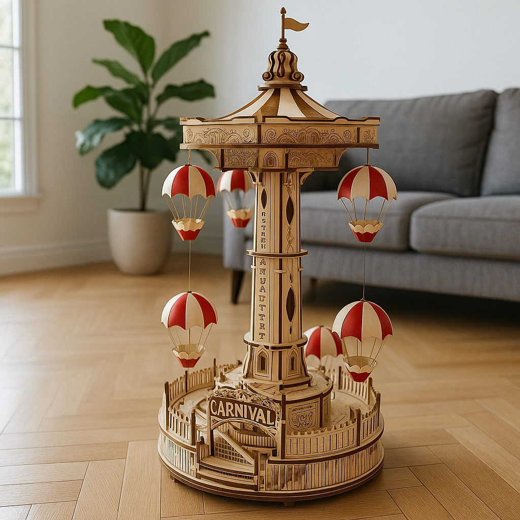 Brehn | Holz 3D Puzzle DIY Jahrmarkt Turm Kit