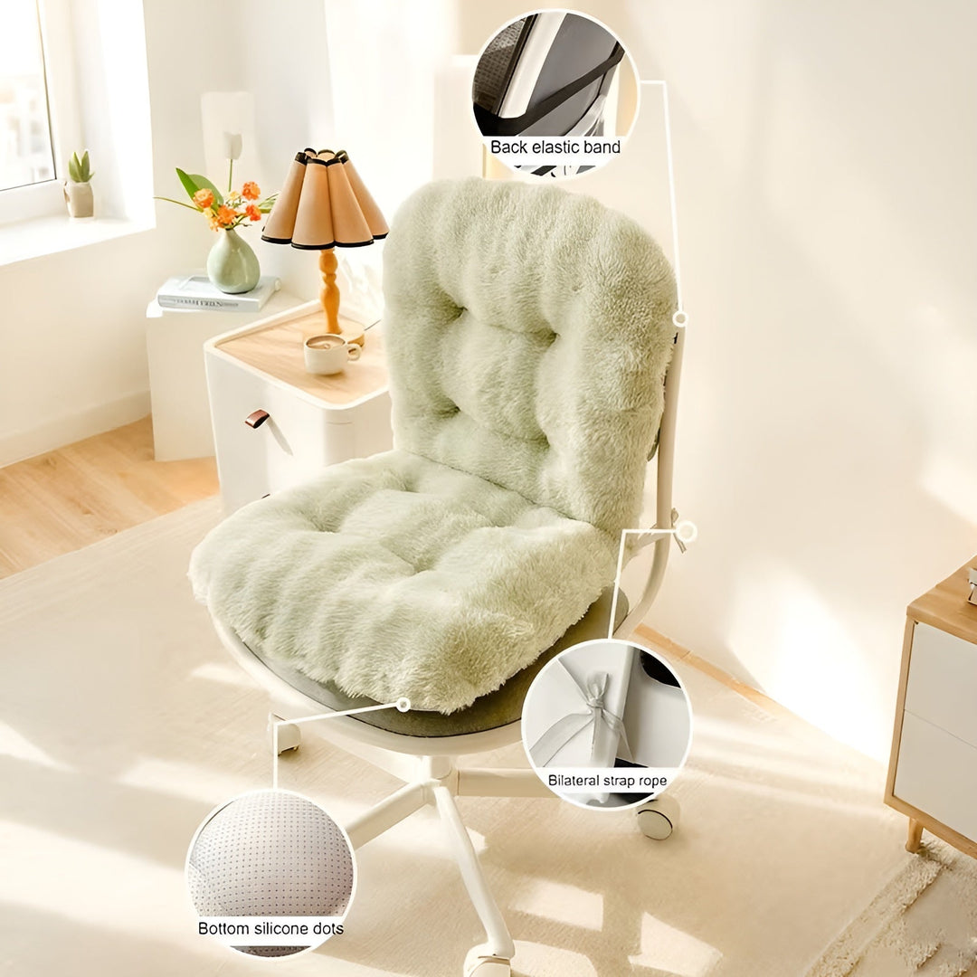 Weicher Sitzkissen aus Kunstpelz – Extra dick & kuschelig | Perfekt für Stuhl und Sofa | Brehn