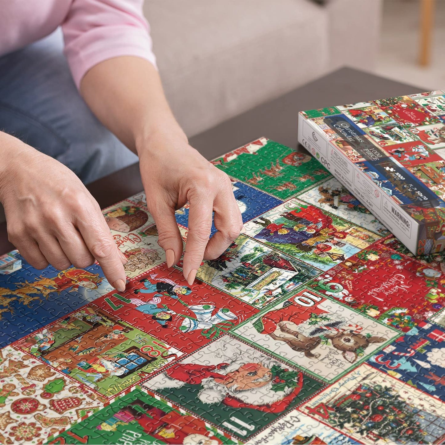 Brehn | Festliches Kamin-Puzzle Weihnachts-Countdown-Kalender - Weihnachtsgeschenk