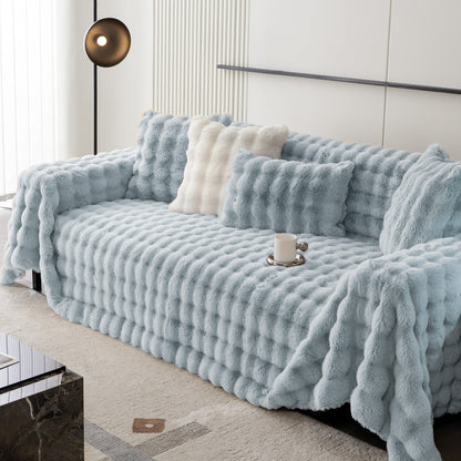 Luxe Ripple Faux Fur Sofa Cover - Modern, Stylisch & Langlebig Sofa Schutz | Brehn