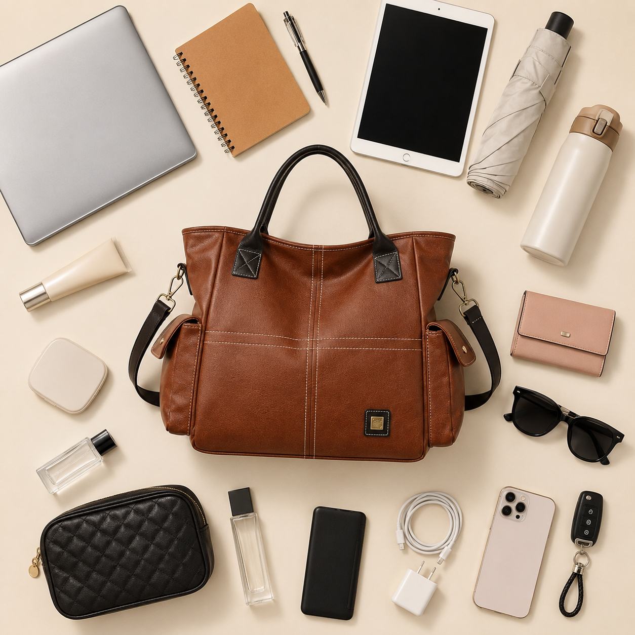Große Reisetasche für Damen mit Schultergurt | Brehn
