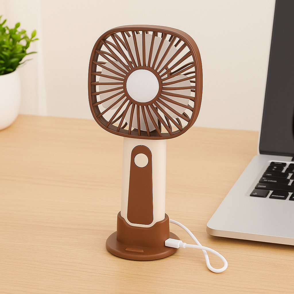 Mini Handheld Fan – 3-Geschwindigkeit USB Wiederaufladbar | Brehn