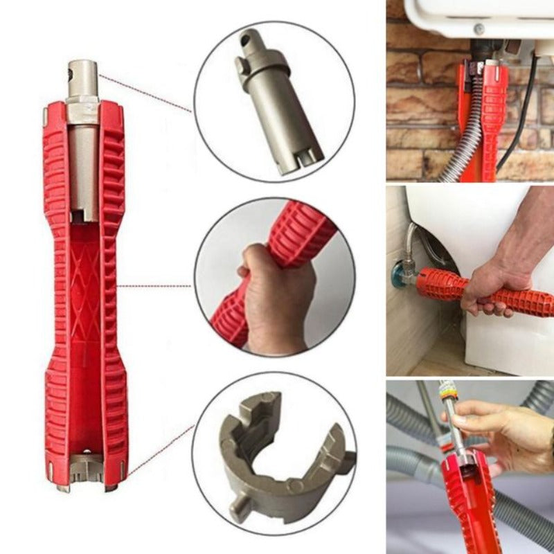 Brehn | 8-in-1 Waschbecken Multi-Wasserrohrschlüssel