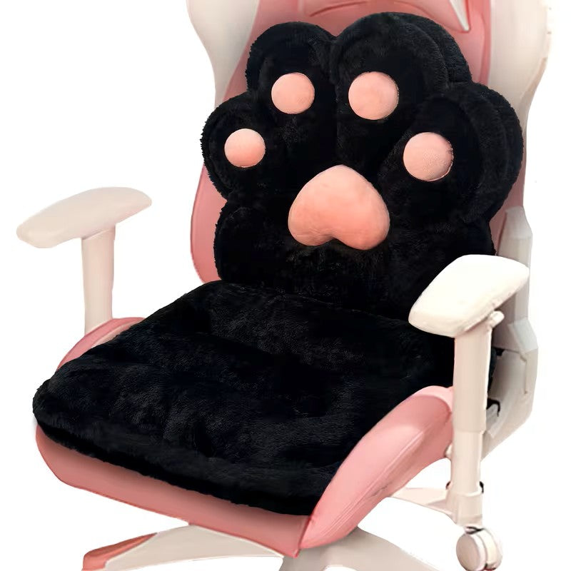 L-förmiges Katzenpfotenkissen – kuschelig und weich | Flauschiges Sitzkissen für Gaming-Stühle und Sofas