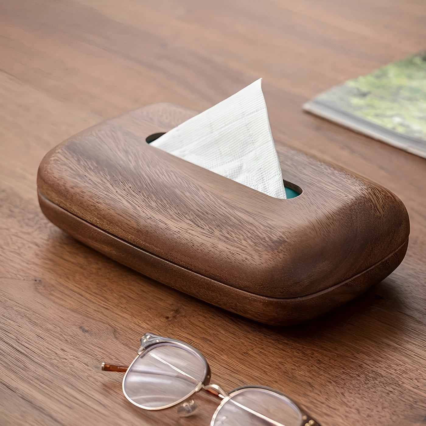 Taschentuchbox aus Walnussholz – Elegant und funktional | Stilvolles Wohnaccessoire