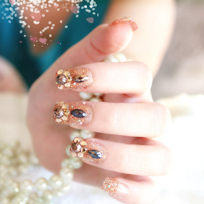 Dekorative Glitter Press-On Nägel
