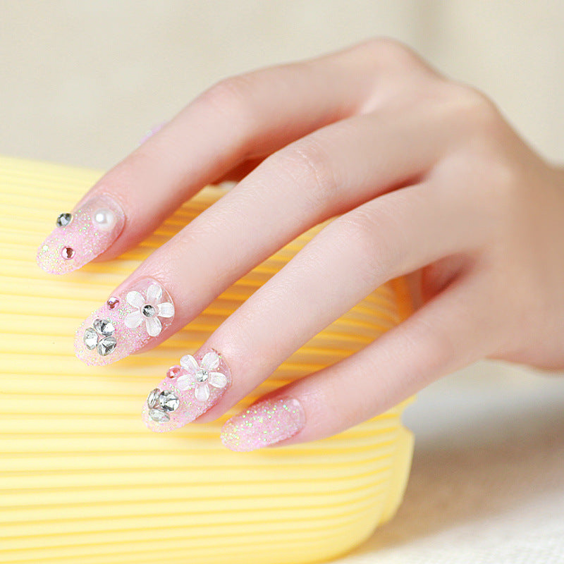 Dekorative glitzernde Press-On-Nagelspitzen