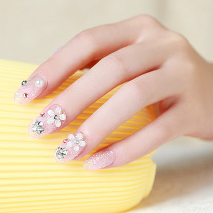 Dekorative glitzernde Press-On-Nagelspitzen