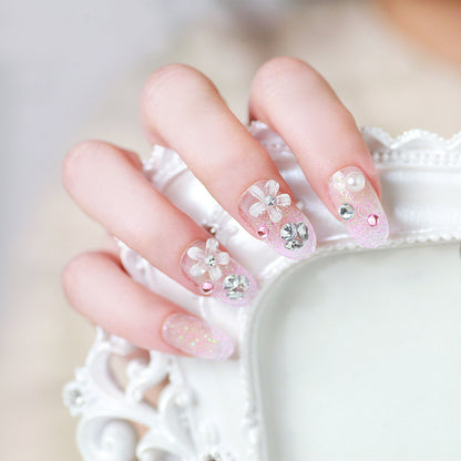 Dekorative glitzernde Press-On-Nagelspitzen