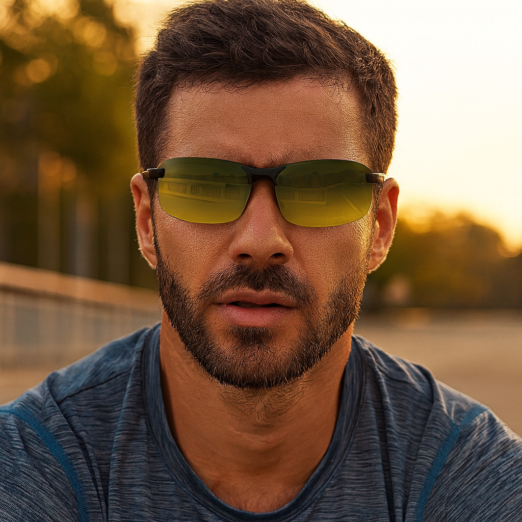 Polarisierte photochrome Sportsonnenbrille