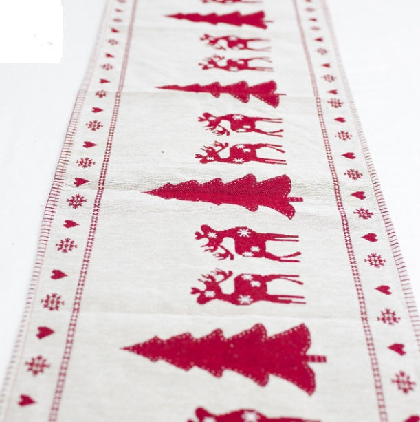 Brehn | Weihnachts-Elch Schneemann Tischläufer Frohe Weihnachten Dekorationen
