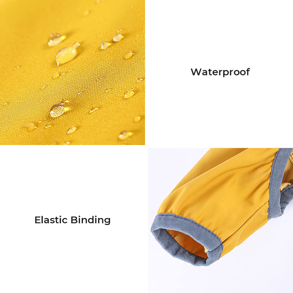 Brehn | RainBuddy Wasserdichter Hunderegenmantel | Reflektierende Streifen | Verstellbar & Mit Kapuze