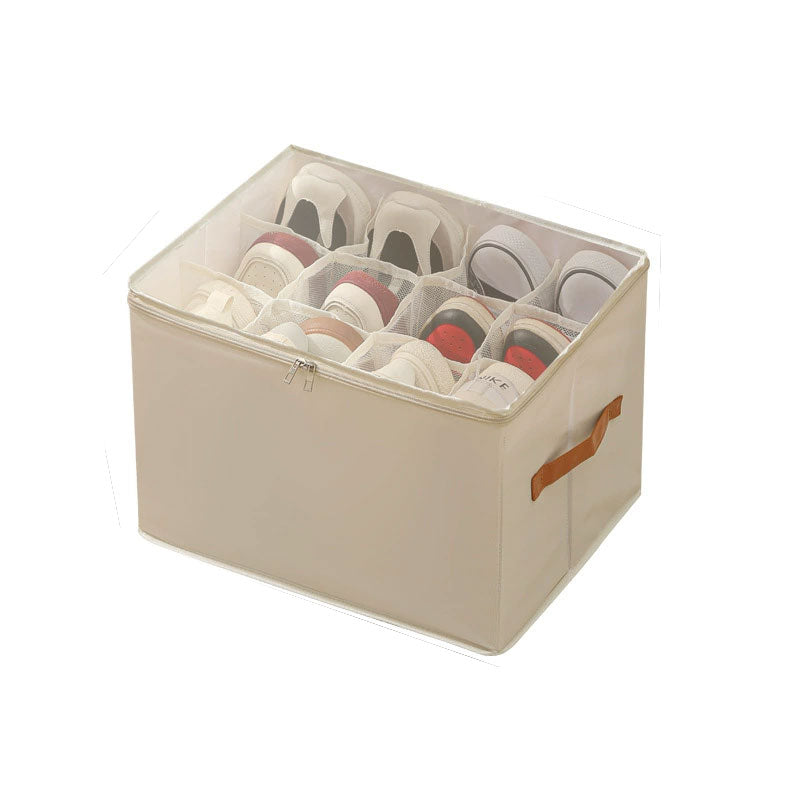 Brehn | Zusammenklappbare Schuh-Organizer-Box mit transparentem Deckel