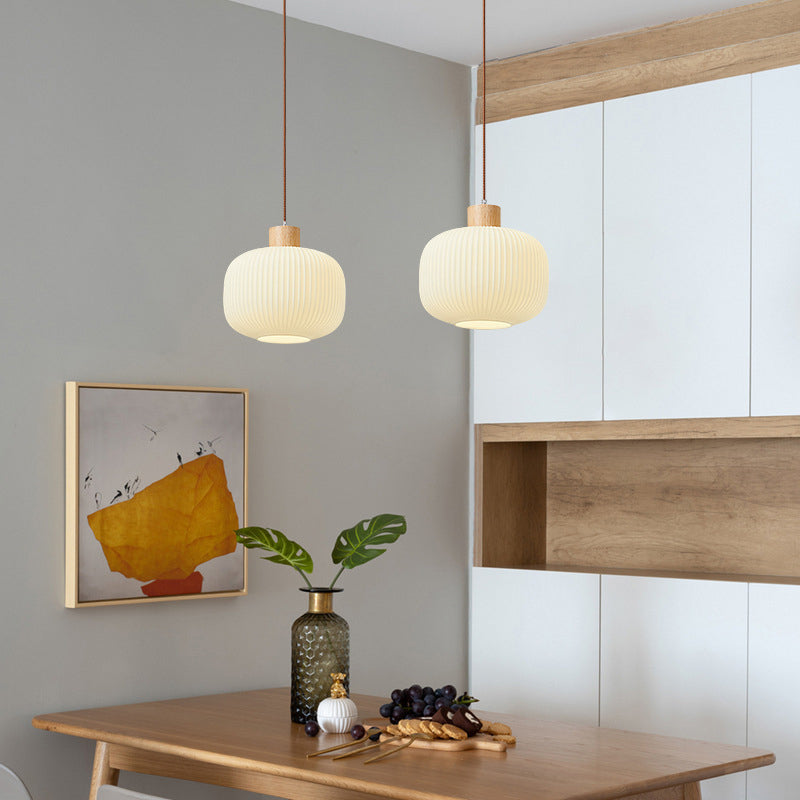 Brehn | VintageLight - Stilvolle Holz- und Glas-Pendelleuchte