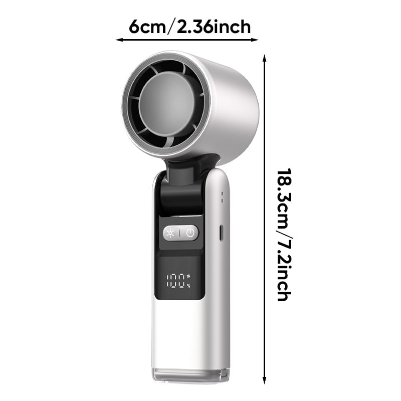 Faltender Mini Handheld Hochgeschwindigkeits-USB-wiederaufladbarer Turbo Ventilator | Brehn