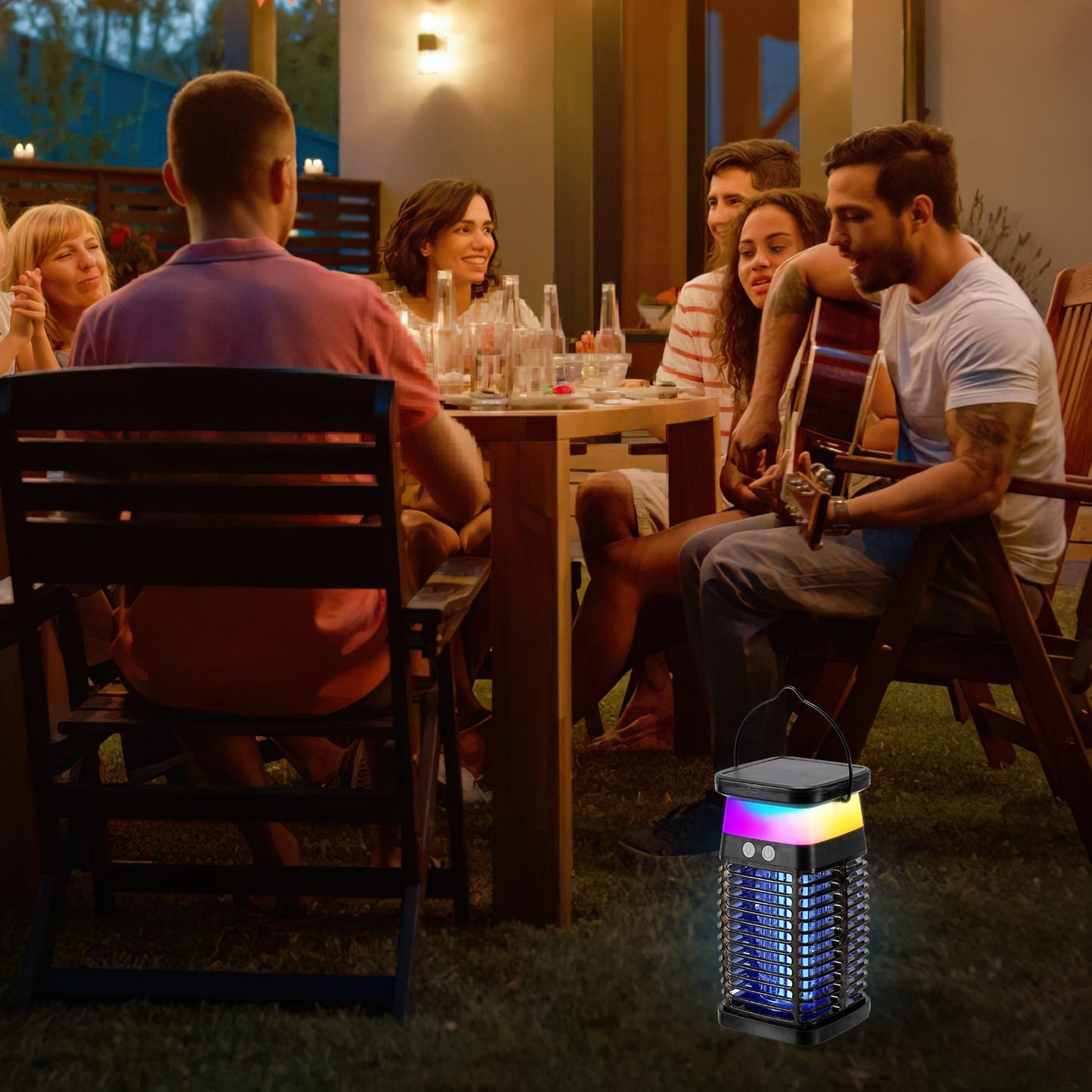 Solar Mückenabwehr-Lampe UV-Licht Mückenlampe RGB | Brehn