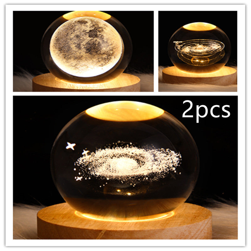 3D Galaxy Kristallkugel LED Nachtlicht | Brehn
