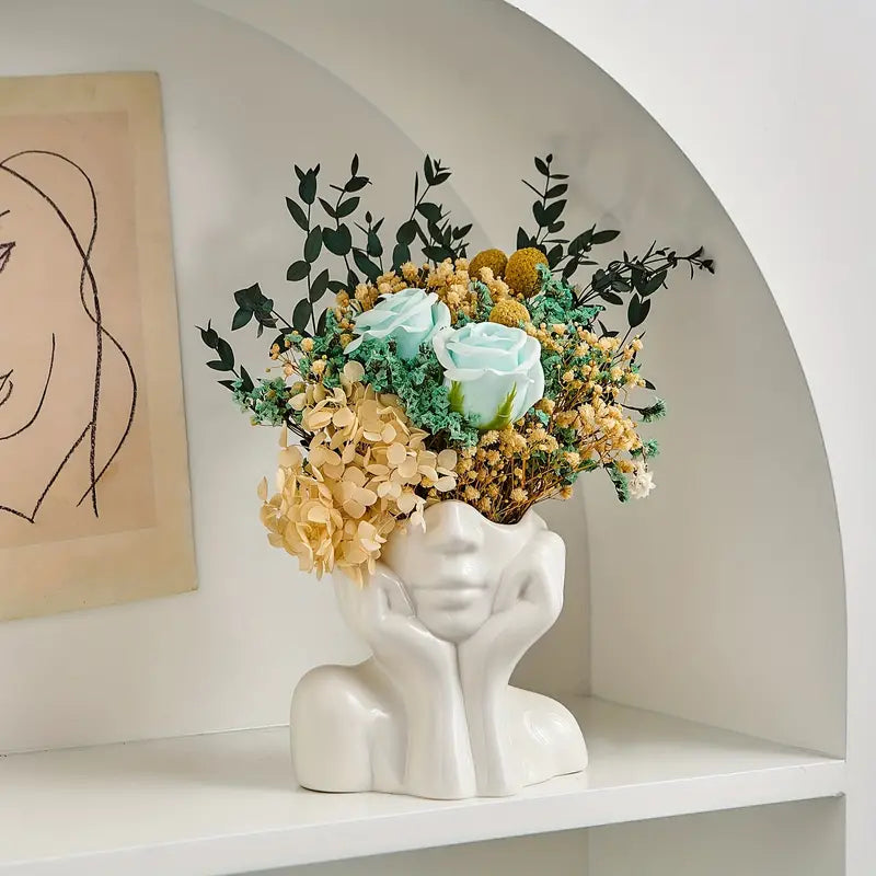 Einzigartige und Moderne Keramikvase, Dekorative Blumenvase für Wohnzimmer und Büro" | Brehn