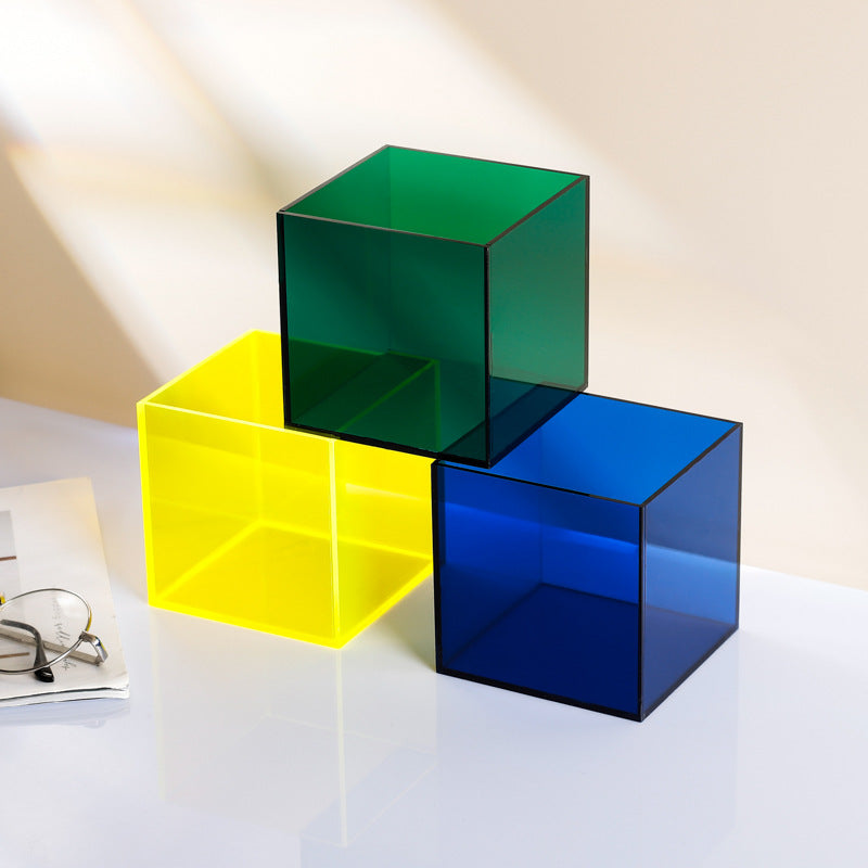 Transparente Farb-Acrylbox Staubschutz Lego integriertes Modell Handdisplayspeicherbox
