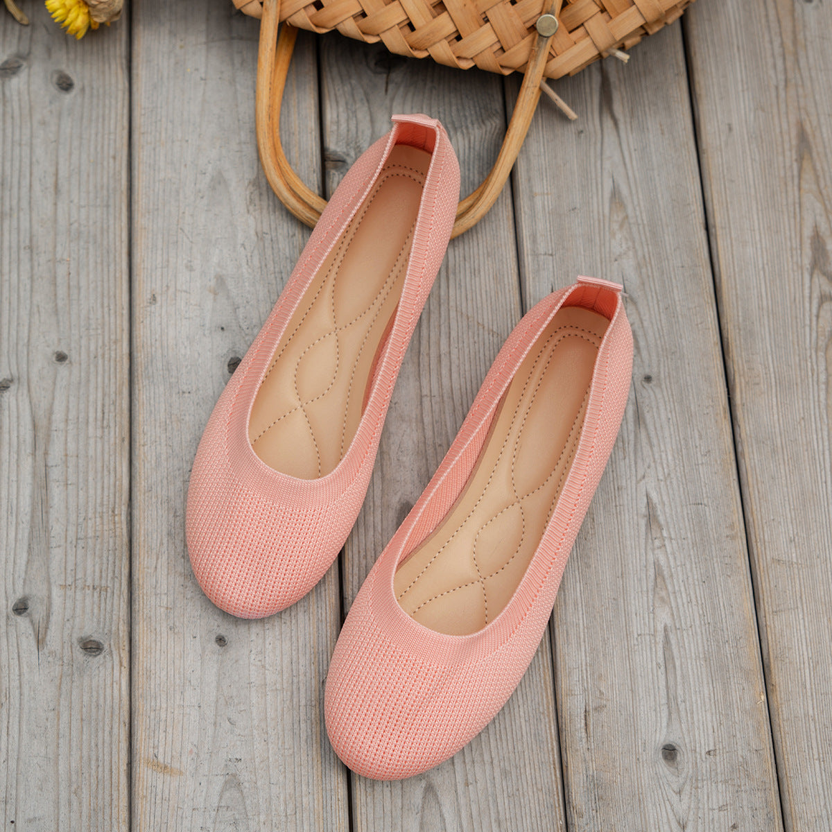 Brehn 丨 Damen Rundschuh Bohnenschuhe