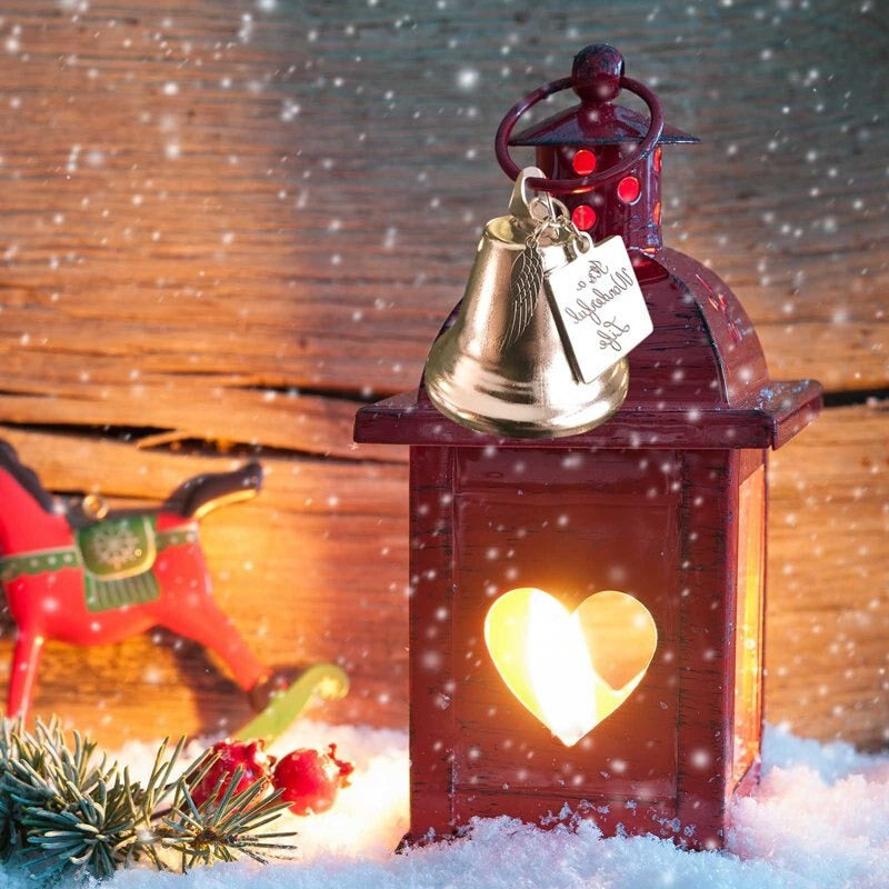 Brehn | 🎄Weihnachtsbaum-Memorial-Ornamente Engel Flügel Glocken Anhänger Hänge-Dekoration