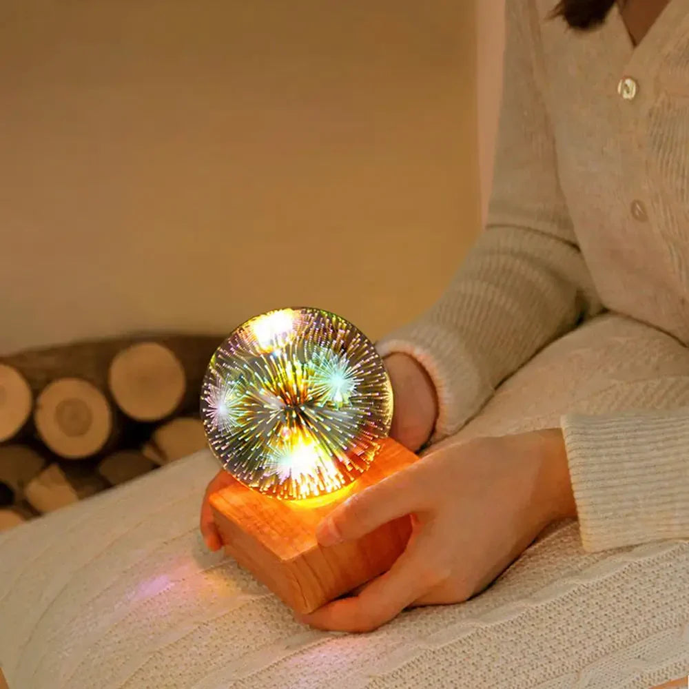 Brehn | Kristallballlampe mit 3D-Feuerwerkeffekt - StarburstGlow