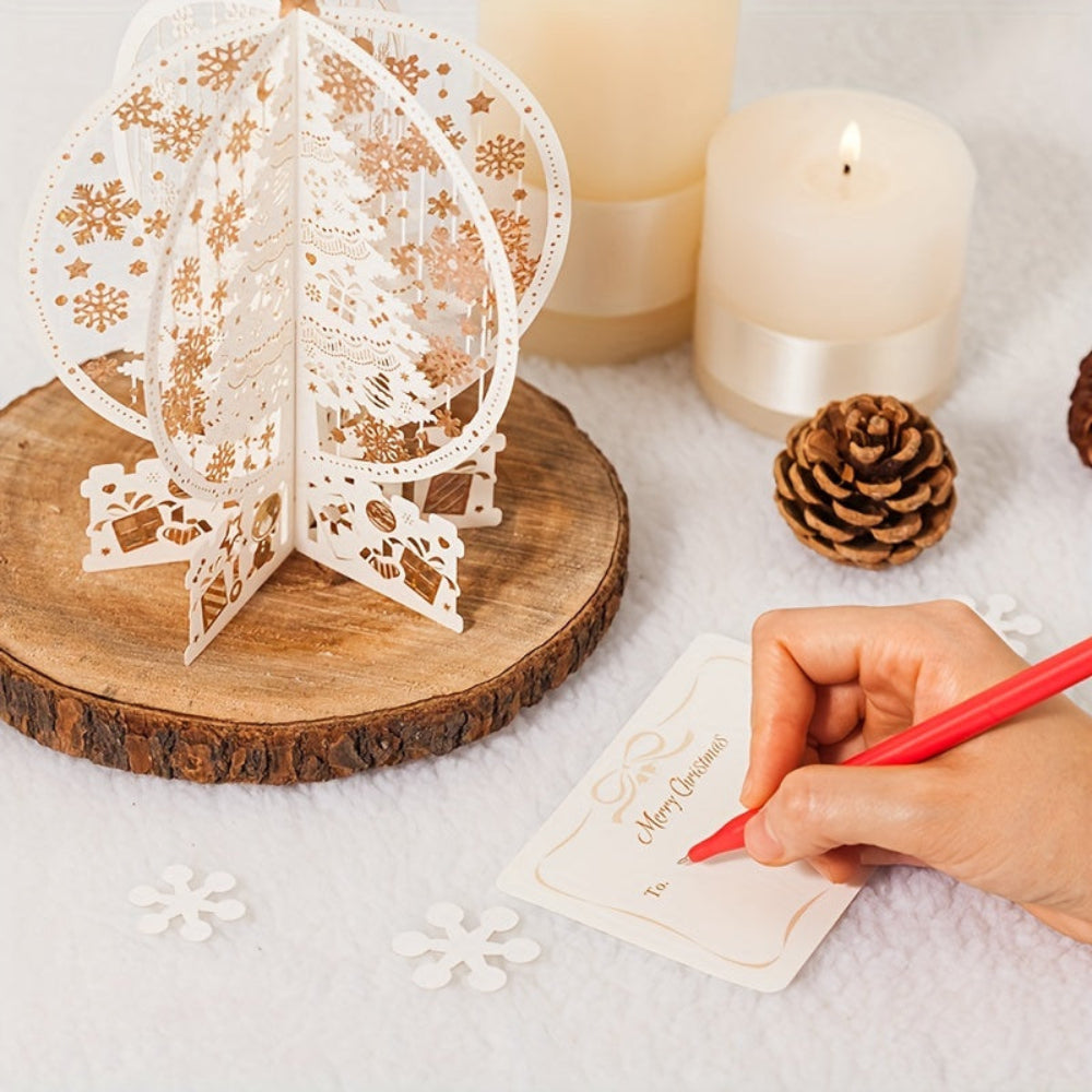Brehn | 3D Pop-up Weihnachtskarte mit magischer Baumdarstellung – Perfekt für Weihnachtswünsche und festliche Dekoration