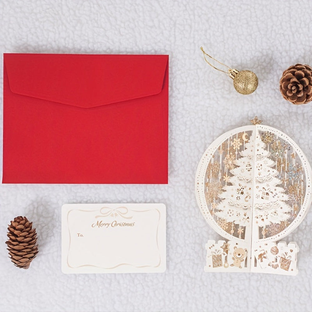 Brehn | 3D Pop-up Weihnachtskarte mit magischer Baumdarstellung – Perfekt für Weihnachtswünsche und festliche Dekoration