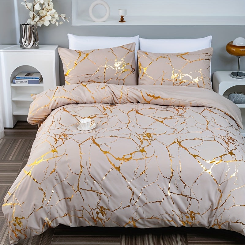 Brehn | Luxuriöse bequeme Marmor Bettbezug
