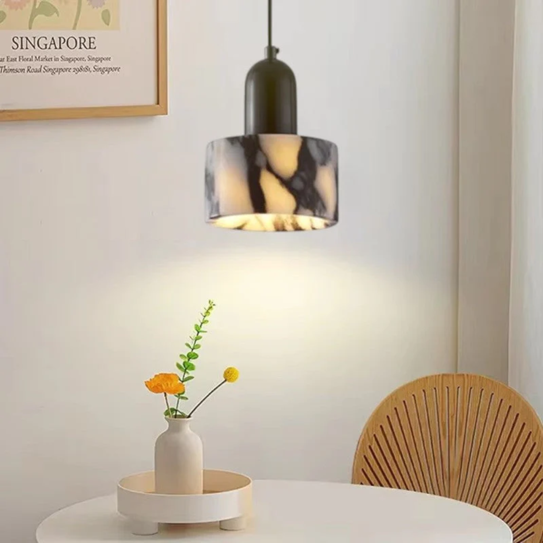 Brehn | Luxus Schwarze Marmor Design Pendelleuchte