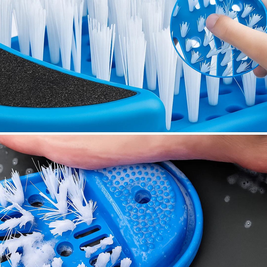 No-Bend Tiefenreinigung Fußmassage – Saugnapf Anti-Rutsch-Design – Lindert Schmerzen & Weichmacht die Haut Brehn