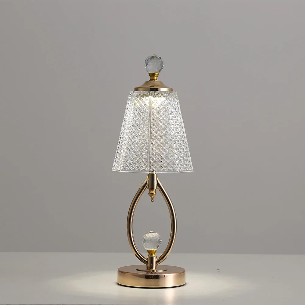 Brehn | Vintage Kristall Tischlampe - Elegante Vintage Kristall Tischlampe für eine bezaubernde Atmosphäre