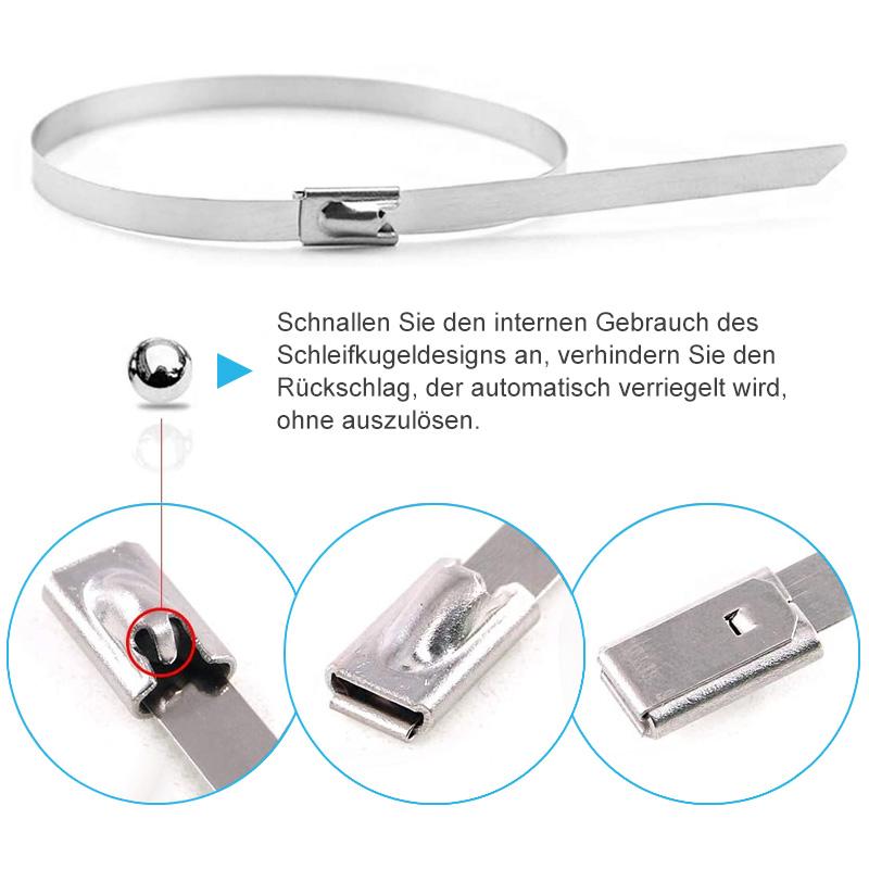 Mehrzweck-Kabelbinder aus Metall (100 STÜCK) | Brehn