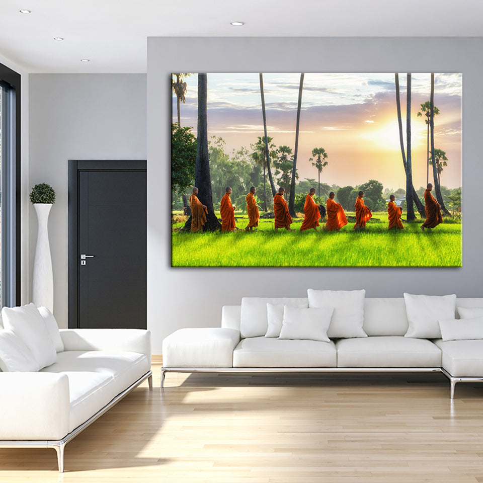 Morgen Spaziergang - Leinwand Wandkunst Malerei