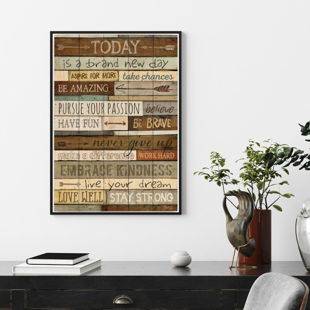 Moderne inspirierende Zitate als Poster oder Leinwandbild