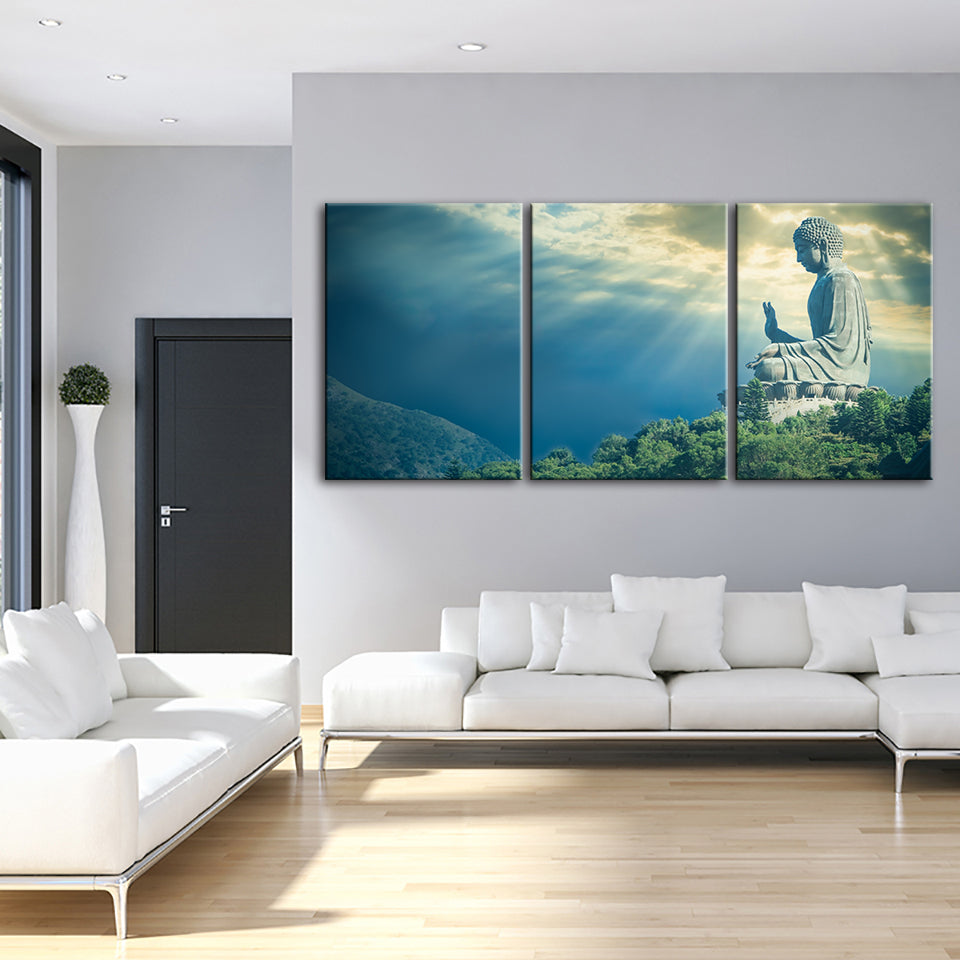 Secret Sky 3-teiliges Leinwandbild