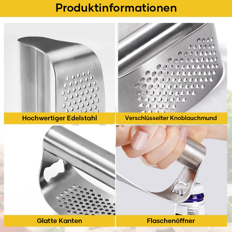 Neuer Knoblauchpresser aus Edelstahl | Brehn