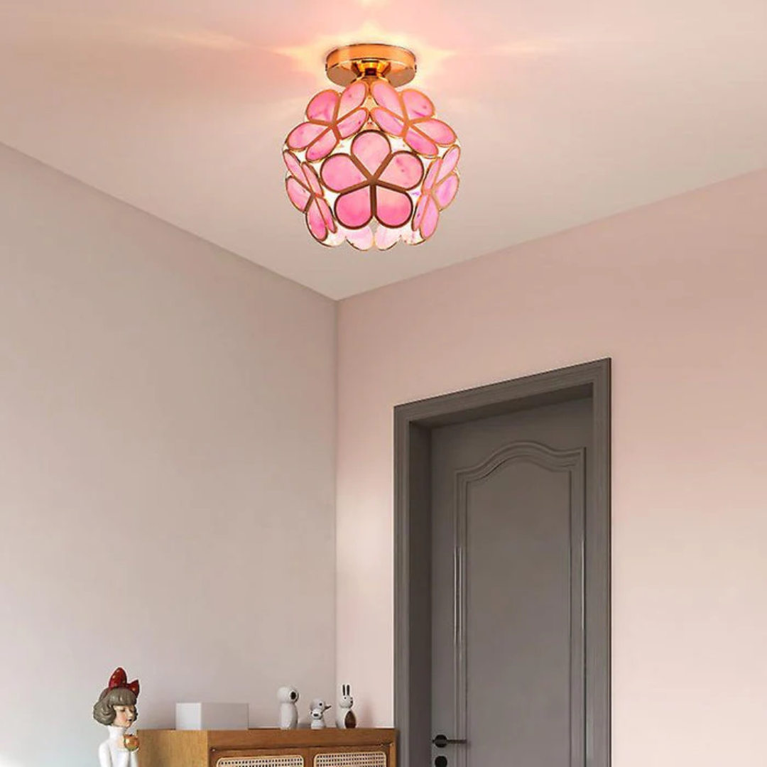 Brehn | Luxus Glas Blumen Deckenleuchte