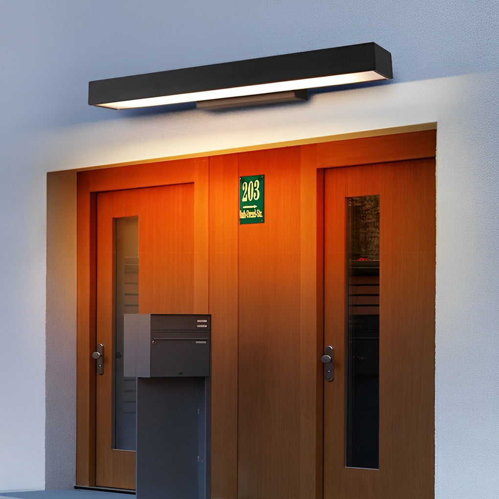Moderne LED-Wandleuchte mit Bewegungssensor und schwarzem Gehäuse